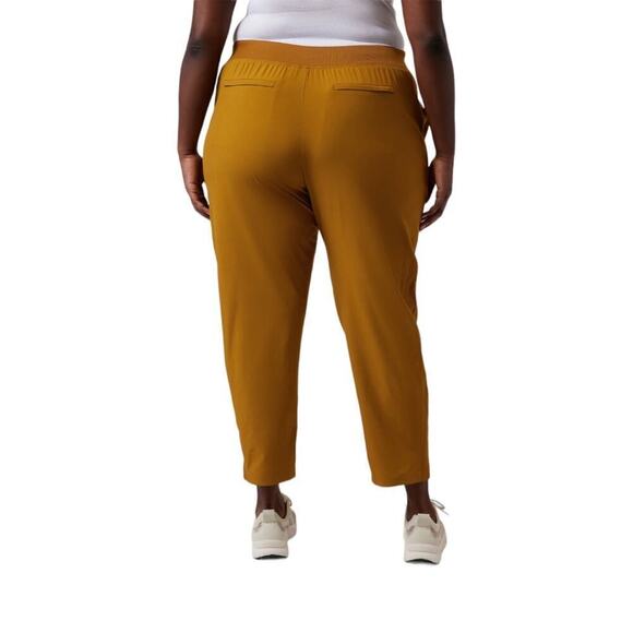 Athleta Brooklyn Ankle Tapered Leg Ribbed Textured Joggers Pant Brass Yellow 16 - Picture 10 of 16